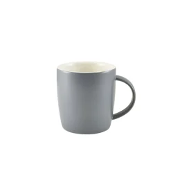 Henkelbecher Porzellan matt grau – 350 ml (6 Stk.)