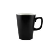 Henkelbecher Porzellan matt schwarz – 340 ml (6 Stk.)