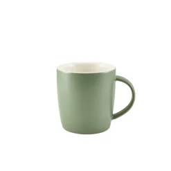 Henkelbecher Porzellan matt salbeigrün – 350 ml (6 Stk.)