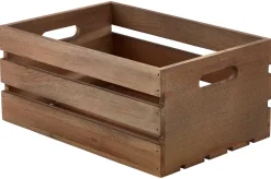 Holzkiste, Dark Rustic Braun - 34x23x15cm