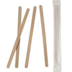 Holz-Rührstäbchen, 140mm - 1000 Stk. (einzeln gehüllt)