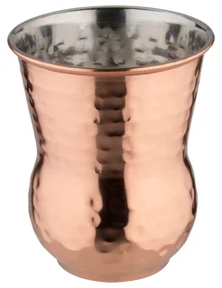 Julepbecher Marokko, gehämmerter Edelstahl, kupferfarben- 400ml
