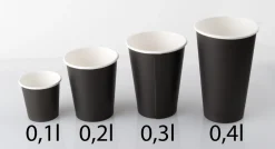 Kaffeebecher Fiesta, Pappe, schwarz - 0,4l (50 Stk.)