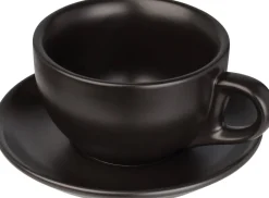 Kaffeetasse & Untertasse Barista, Porzellan schwarz - 260ml (je 12 Stk.)