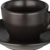 Kaffeetasse & Untertasse Barista, Porzellan schwarz - 160ml (12 Sets)