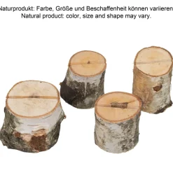Kartenhalter Birke, Baumstamm Optik - ca. 4cm