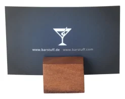 Kartenhalter Holz mini, braun - 3x2,5x2,5cm
