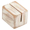 Kartenhalter Holz mini, white wash - 3x2,5x2,5cm