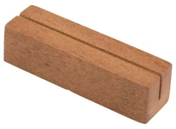 Kartenhalter länglich, Holz, braun - 9x2,5x2,5cm