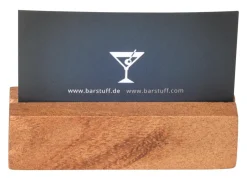 Kartenhalter länglich, Holz, braun - 9x2,5x2,5cm