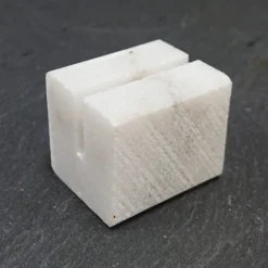 Kartenhalter Marmor mini, weiß-grau - 3x2,5x2,5cm