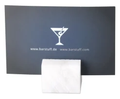 Kartenhalter Marmor mini, weiß-grau - 3x2,5x2,5cm