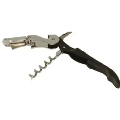 Kellnermesser groß, Edelstahl - schwarzer Griff