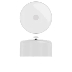 Klarer Kuppeldeckel, PC, 26,5x16,2cm - weißer Griff