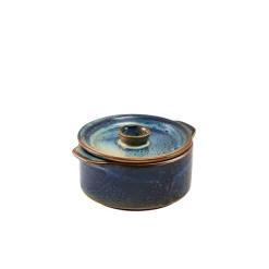 Kleine Auflaufform mit Deckel Terra Aqua Blue – 10,4 cm (6 Stk.)