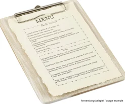 Klemmbrett DIN A5, Holz - weiß