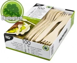 Ökologische Holzgabeln - 2,5 x 16,5cm (100Stk.)