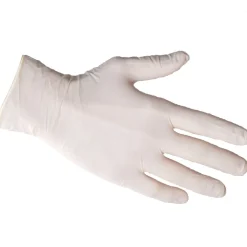 Latex-Handschuhe weiß, puderfrei - M (100 Stk.)