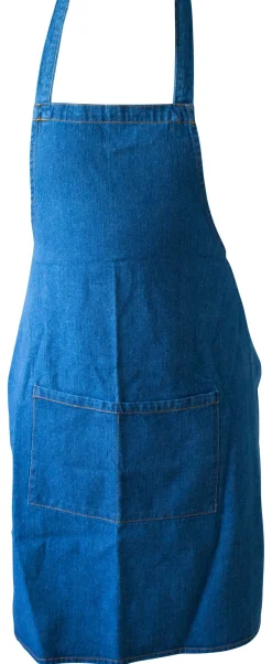 Latzschürze, Jeans, 90x70cm - washed (hell)