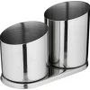 Löffel- und Trinkhalmbecher, Edelstahl - 2 Becher