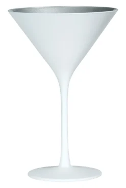 Martiniglas, matt weiß/silber, Elements Stölzle - 240ml