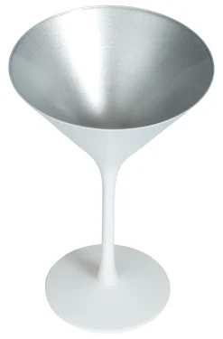 Martiniglas, matt weiß/silber, Elements Stölzle - 240ml