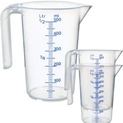 Messbecher stapelbar, PP - Skalierung bis 500ml