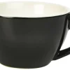 Milchkaffee Tasse schwarz - 340ml (6 Stk.)