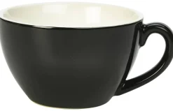 Milchkaffee Tasse schwarz - 340ml (6 Stk.)