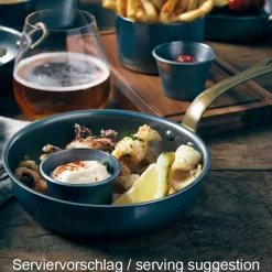 Mini-Pfanne, Edelstahl vintage - 15,5 x 4 cm (6 Stk.)