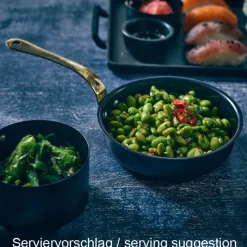 Mini-Pfanne, Edelstahl vintage schwarz - 13,5 x 3,75 cm (6 Stk.)