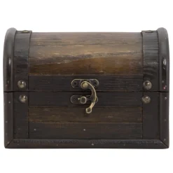 Mini-Schatzkiste, Holz - 11x15,8x11,4cm