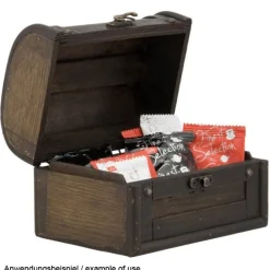 Mini-Schatzkiste, Holz - 11x15,8x11,4cm