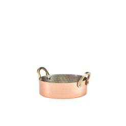 Mini-Topf, Edelstahl gehämmert, kupferfarben - 12 x 3,5 cm (12 Stk.)