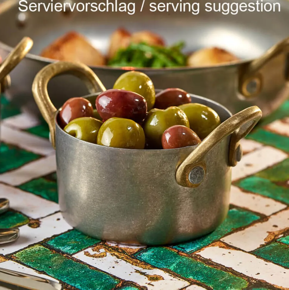 Mini-Topf, Edelstahl vintage - 7,8 x 4,5 cm (6 Stk.)