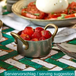 Mini-Topf, Edelstahl vintage - 7 x 3,75 cm (6 Stk.)