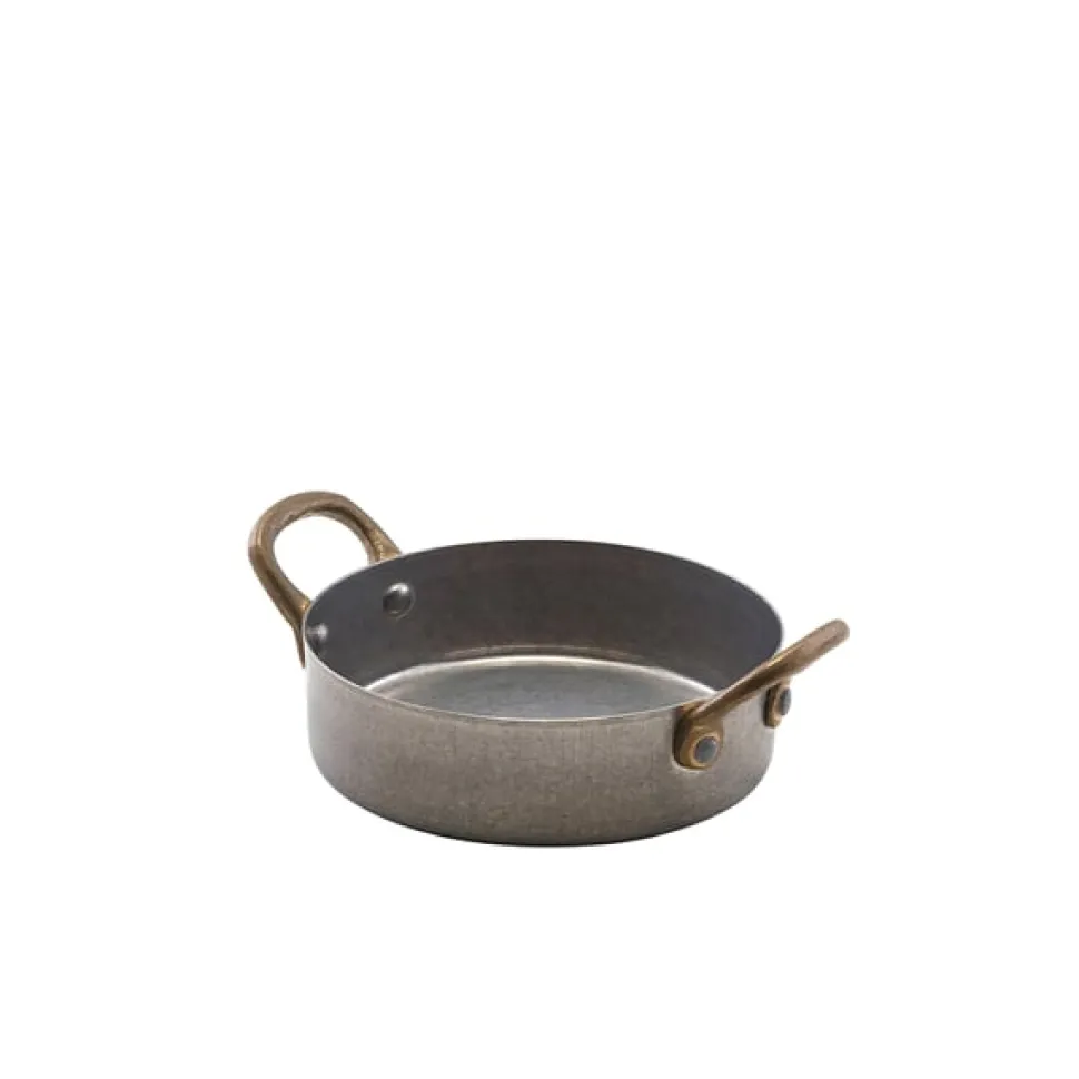 Mini-Topf, Edelstahl vintage - 12,25 x 3,5 cm (6 Stk.)