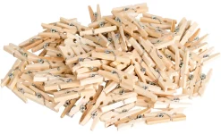 Mini-Wäscheklammern / Glasmerker, Holz - 25mm (100 Stk.)