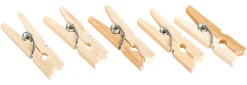 Mini-Wäscheklammern / Glasmerker, Holz - 25mm (100 Stk.)