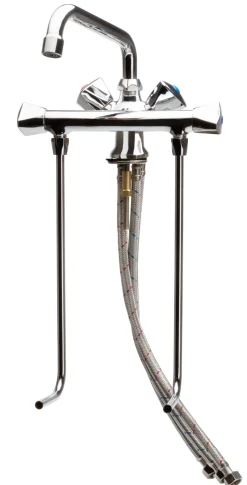 Mischbatterie warm/kalt 2 Becken - Niederdruck