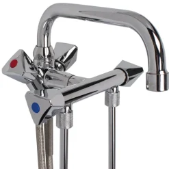 Mischbatterie warm/kalt 2 Becken, Bruse - Hochdruck