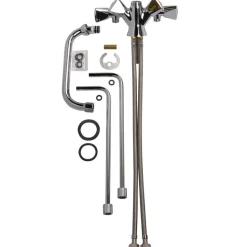 Mischbatterie warm/kalt 2 Becken, Bruse - Hochdruck