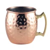 Moscow Mule Becher, Edelstahl kupferfarben, gehämmert - 400ml