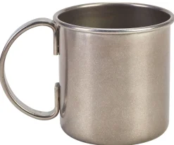 Moscow Mule Becher zylindrisch, Vintage Edelstahl - 500ml