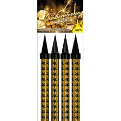 Nico Zaubersterne/Tischfontäne, ca. 50 Sekunden - Goldeffekt (4 Stk.)