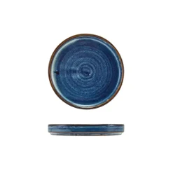 Niedriger Präsentationsteller Terra Aqua Blue – 14 cm (12 Stk.)