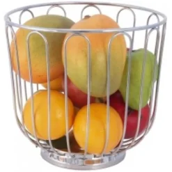Obstkorb, verchromter Edelstahl - 21,5x20cm