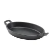 Ovale Auflaufform mit Henkeln, Gusseisen - 24x17,3x3,4cm (6 Stk.)