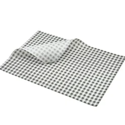 Pergamentpapier / Fettdichtes Papier, Karomuster schwarz - 35x25cm (1000 Stk.)