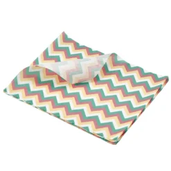Pergamentpapier / Fettdichtes Papier, Zickzack-Muster bunt - 25x20cm (1000 Stk.)